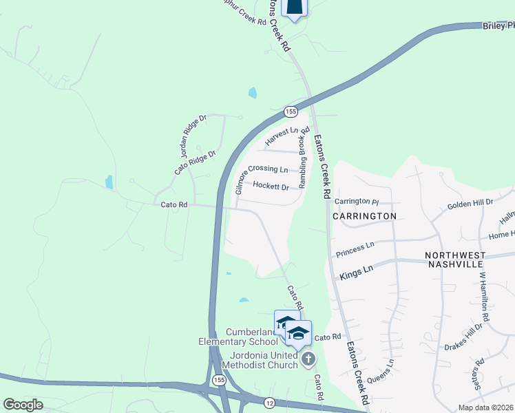 map of restaurants, bars, coffee shops, grocery stores, and more near 1087 Rambling Brook Road in Nashville