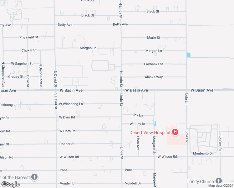 map of restaurants, bars, coffee shops, grocery stores, and more near 1011 West Basin Avenue in Pahrump