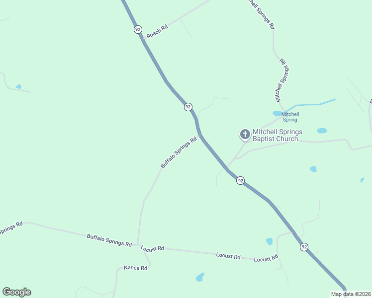 map of restaurants, bars, coffee shops, grocery stores, and more near 175 Buffalo Springs Rd in Rutledge