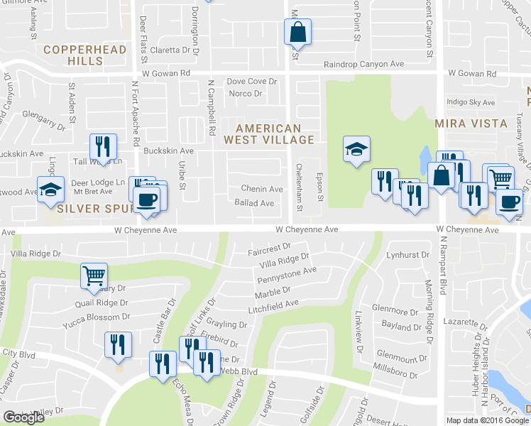 map of restaurants, bars, coffee shops, grocery stores, and more near 9021 Dolente Avenue in Las Vegas
