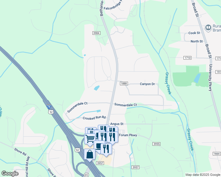 map of restaurants, bars, coffee shops, grocery stores, and more near 830 Bethania Rural Hall Road in Rural Hall