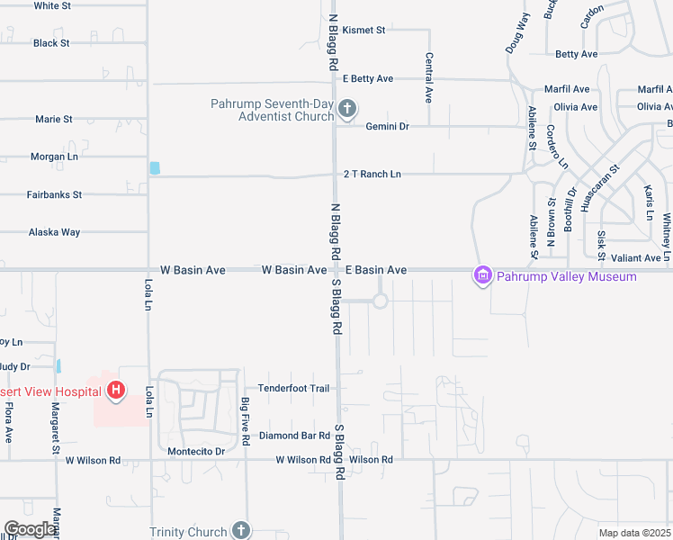 map of restaurants, bars, coffee shops, grocery stores, and more near 2 South Blagg Road in Pahrump
