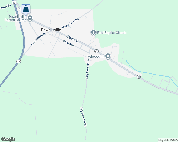 map of restaurants, bars, coffee shops, grocery stores, and more near 127 Sally Freeman Road in Colerain
