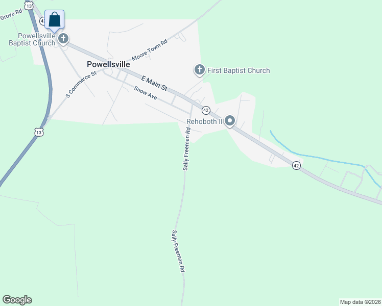 map of restaurants, bars, coffee shops, grocery stores, and more near 133 Sally Freeman Road in Colerain