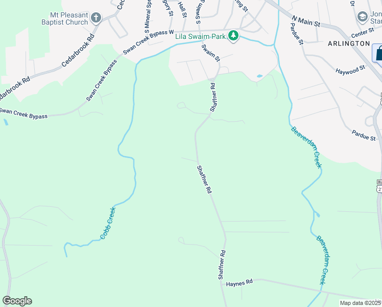 map of restaurants, bars, coffee shops, grocery stores, and more near 3429 Shaffner Road in Jonesville