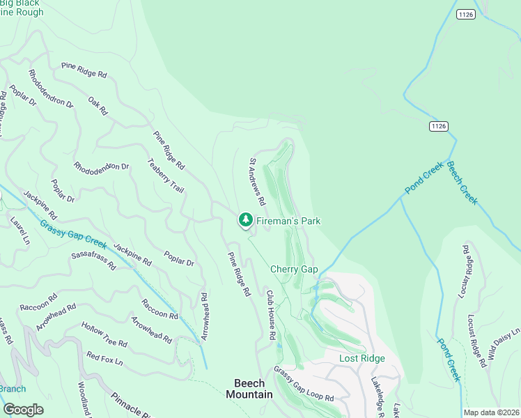 map of restaurants, bars, coffee shops, grocery stores, and more near 493 Saint Andrews Road in Beech Mountain
