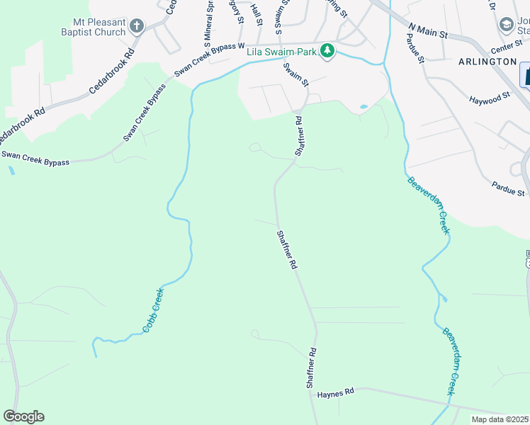 map of restaurants, bars, coffee shops, grocery stores, and more near 3429 Shaffner Road in Jonesville
