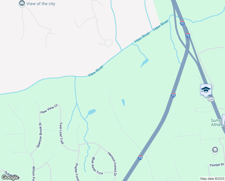 map of restaurants, bars, coffee shops, grocery stores, and more near 7691 Deboe Road in Summerfield