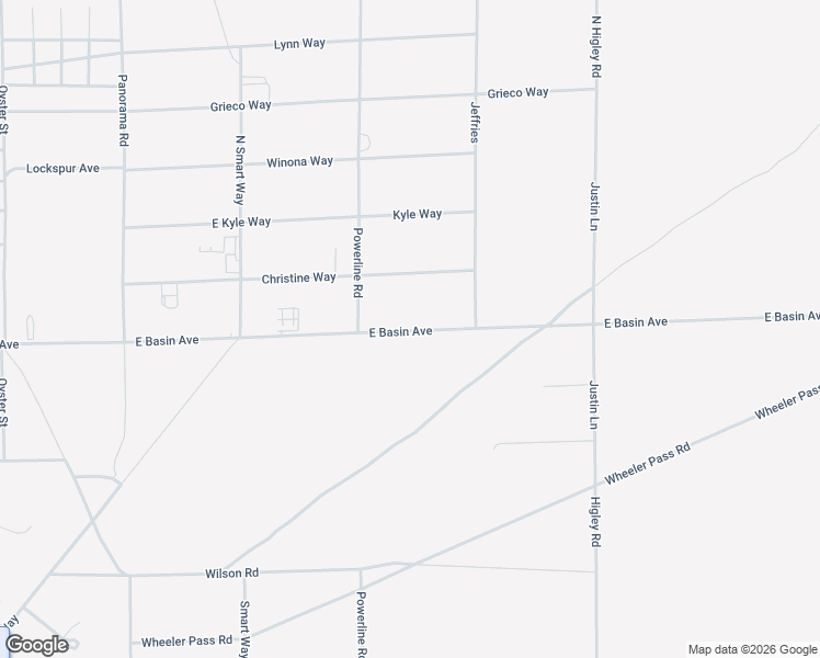 map of restaurants, bars, coffee shops, grocery stores, and more near 2620 East Basin Avenue in Pahrump