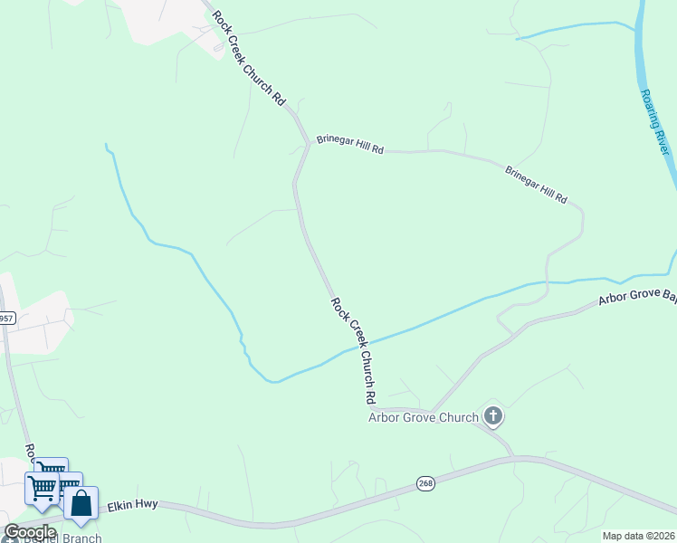 map of restaurants, bars, coffee shops, grocery stores, and more near in North Wilkesboro