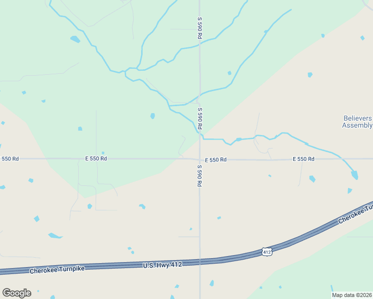 map of restaurants, bars, coffee shops, grocery stores, and more near 9916 East 550 Road in Rose