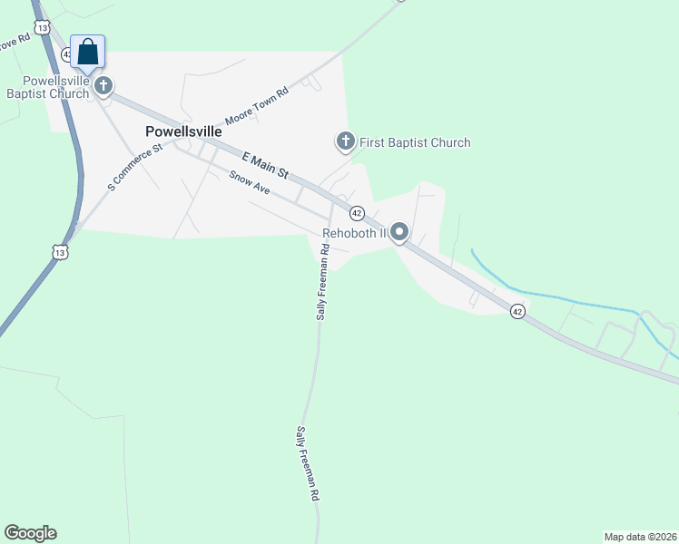 map of restaurants, bars, coffee shops, grocery stores, and more near 124-308 Sally Freeman Road in Colerain