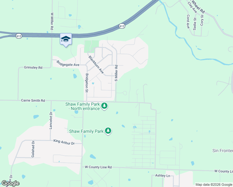 map of restaurants, bars, coffee shops, grocery stores, and more near 3827 County Road 241 in Springdale