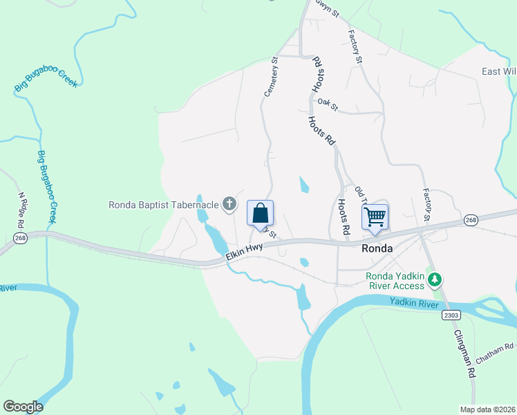map of restaurants, bars, coffee shops, grocery stores, and more near 259 Cemetery Street in Ronda