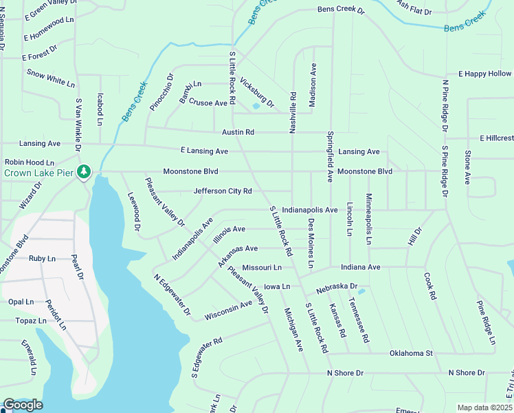 map of restaurants, bars, coffee shops, grocery stores, and more near 1112 Indianapolis Avenue in Horseshoe Bend