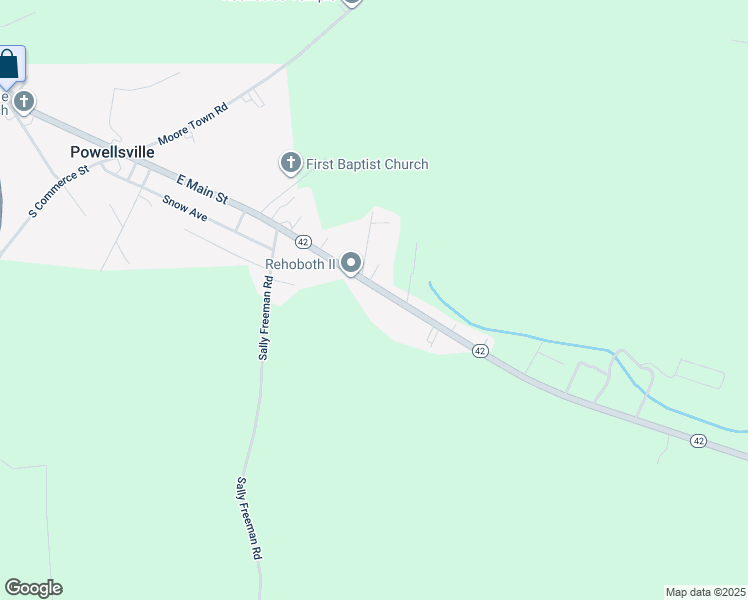 map of restaurants, bars, coffee shops, grocery stores, and more near 134 North Carolina 42 in Colerain