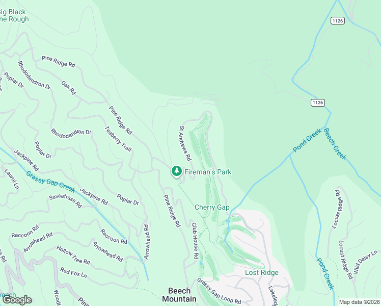 map of restaurants, bars, coffee shops, grocery stores, and more near 493 Saint Andrews Road in Beech Mountain