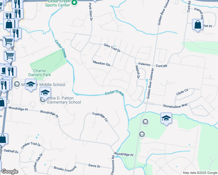 map of restaurants, bars, coffee shops, grocery stores, and more near 5479 Pisano Street in Mt. Juliet