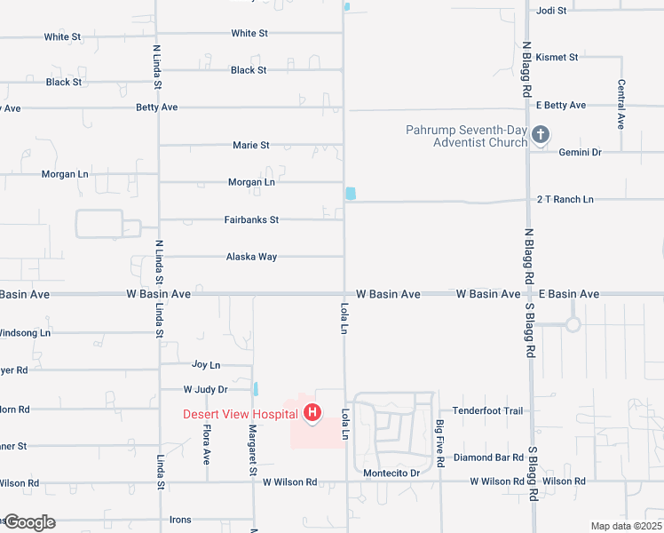 map of restaurants, bars, coffee shops, grocery stores, and more near 521 Alaska Way in Pahrump