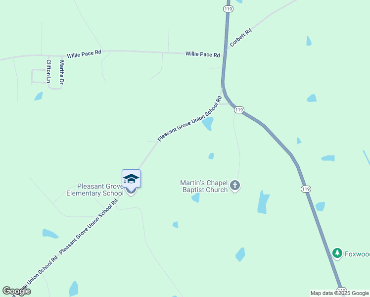 map of restaurants, bars, coffee shops, grocery stores, and more near Pleasant Grove Union School Road in Alamance County