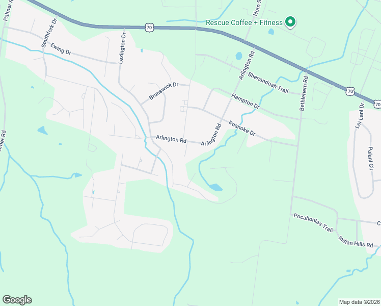 map of restaurants, bars, coffee shops, grocery stores, and more near 1927 Appomattox Drive in Lebanon