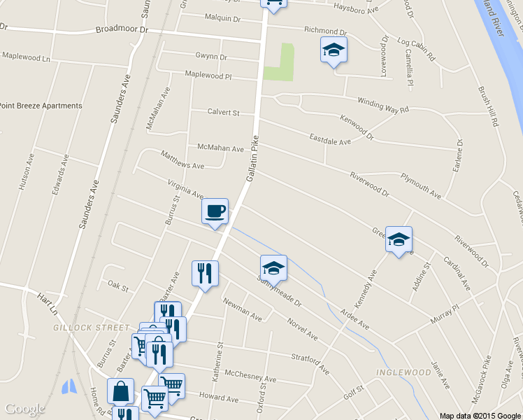 map of restaurants, bars, coffee shops, grocery stores, and more near 1108 McAlpine Avenue in Nashville