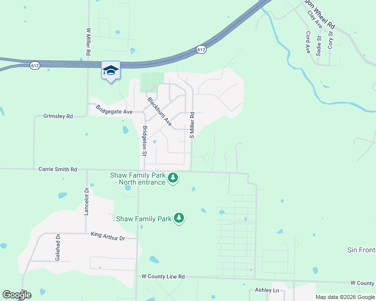 map of restaurants, bars, coffee shops, grocery stores, and more near 3827 County Road 241 in Springdale