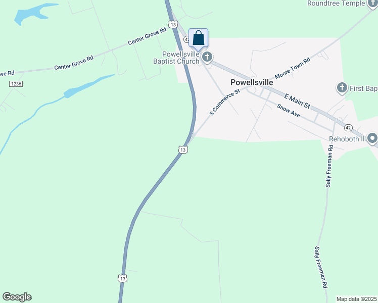 map of restaurants, bars, coffee shops, grocery stores, and more near in Ahoskie