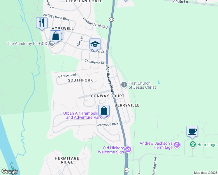 map of restaurants, bars, coffee shops, grocery stores, and more near 113 Briar Oaks Court in Nashville