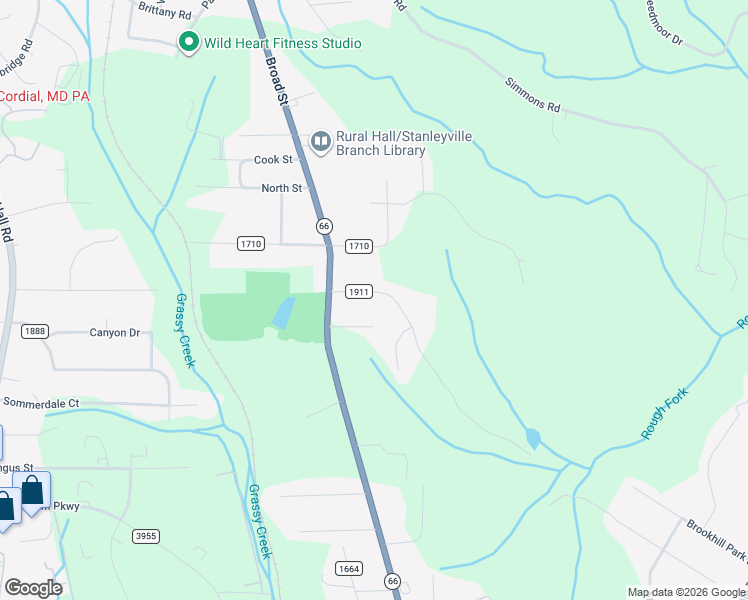 map of restaurants, bars, coffee shops, grocery stores, and more near 113 Wallasey Road in Rural Hall