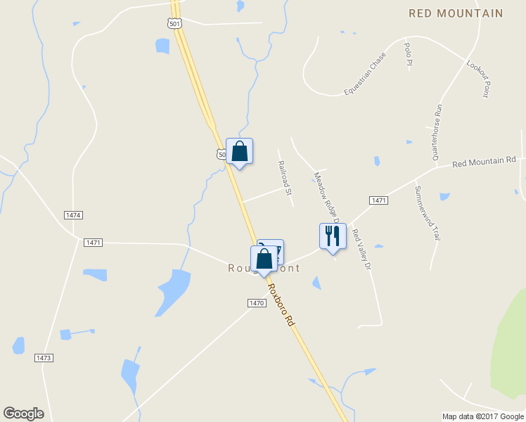 map of restaurants, bars, coffee shops, grocery stores, and more near 13114 Roxboro road in Rougemont