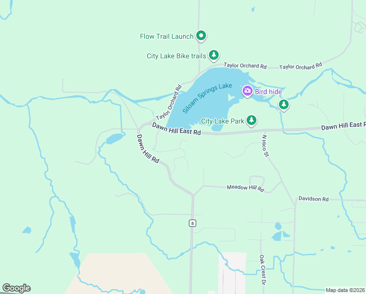map of restaurants, bars, coffee shops, grocery stores, and more near 14242 Lake Forest Heights Road in Siloam Springs