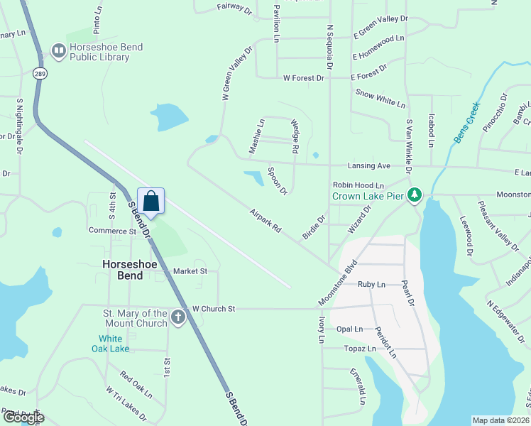 map of restaurants, bars, coffee shops, grocery stores, and more near 511 Spoon Drive in Horseshoe Bend
