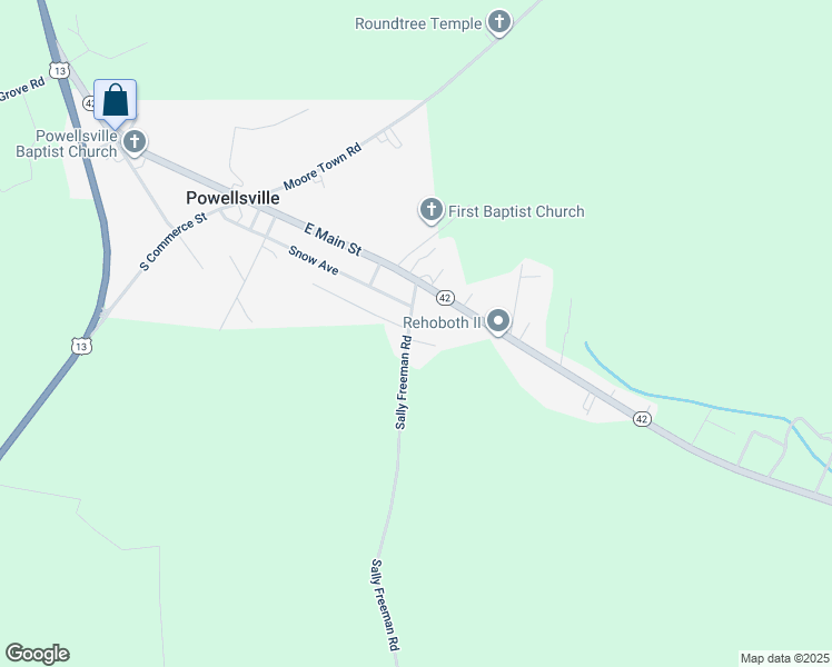 map of restaurants, bars, coffee shops, grocery stores, and more near 111 Sally Freeman Road in Colerain