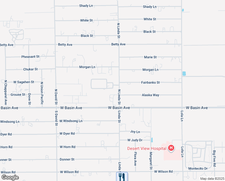 map of restaurants, bars, coffee shops, grocery stores, and more near 1061 West Sierra Vista South Circle in Pahrump