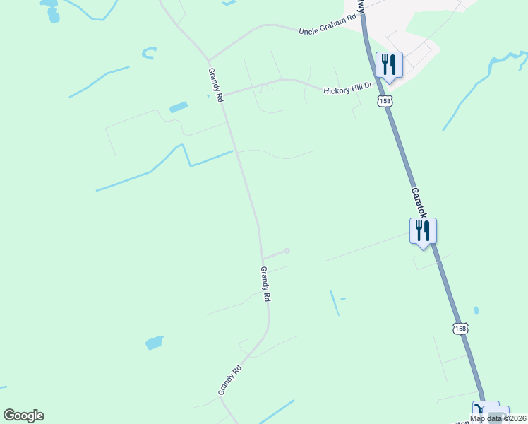 map of restaurants, bars, coffee shops, grocery stores, and more near 473 Grandy Rd in Grandy