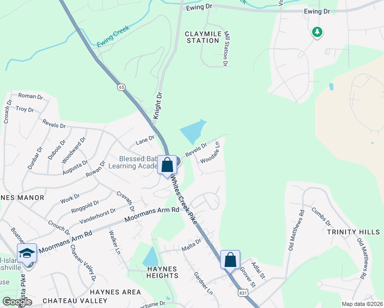 map of restaurants, bars, coffee shops, grocery stores, and more near 431 Revels Drive in Nashville
