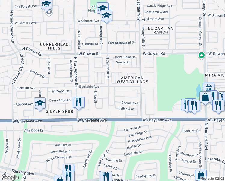 map of restaurants, bars, coffee shops, grocery stores, and more near 9128 Valley of Fire Avenue in Las Vegas