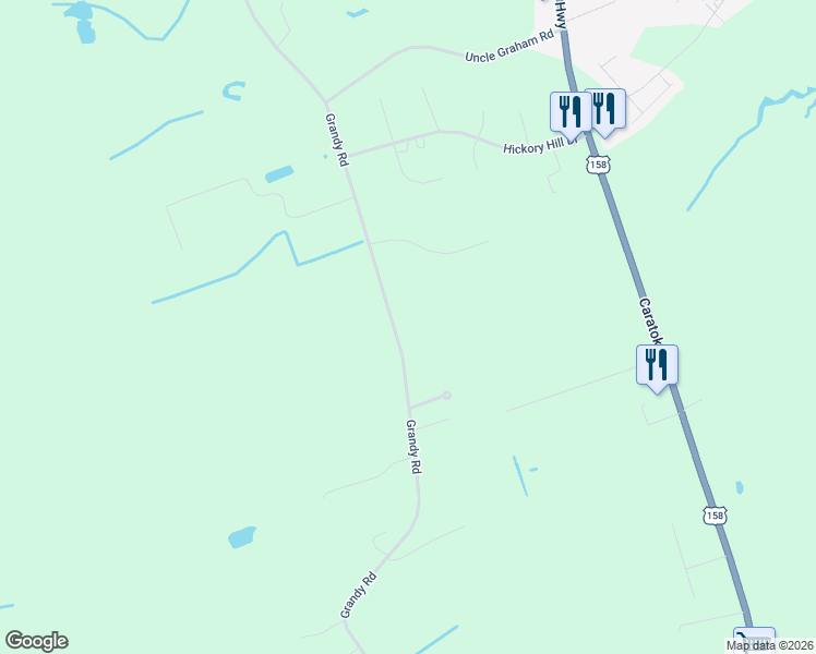 map of restaurants, bars, coffee shops, grocery stores, and more near 473 Grandy Rd in Grandy