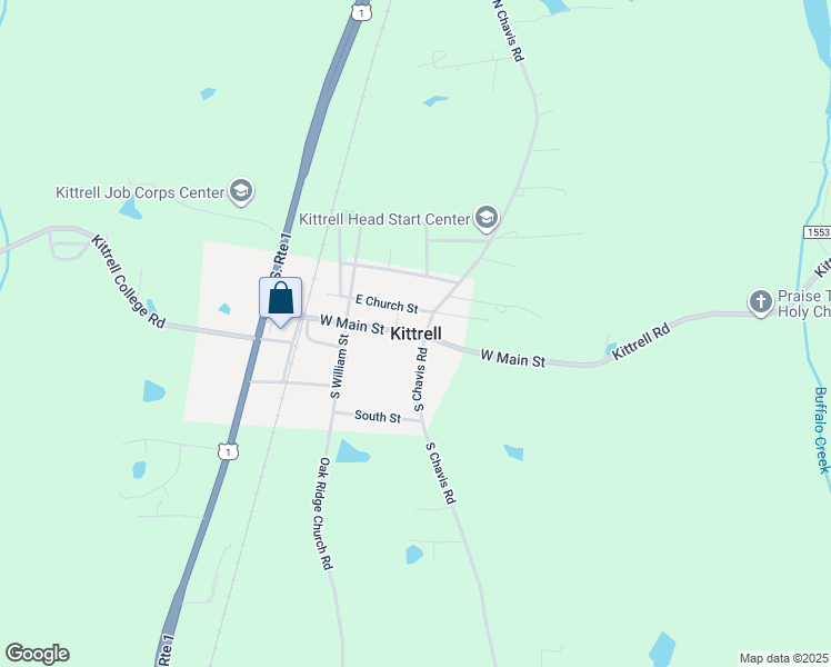 map of restaurants, bars, coffee shops, grocery stores, and more near in Kittrell