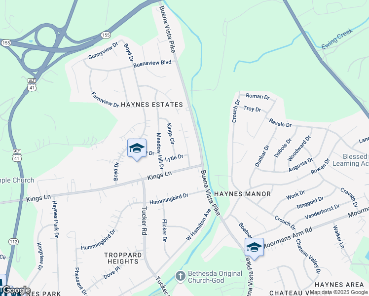 map of restaurants, bars, coffee shops, grocery stores, and more near 4019 Ames Drive in Nashville
