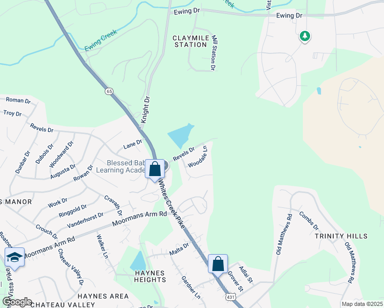 map of restaurants, bars, coffee shops, grocery stores, and more near 417 Revels Drive in Nashville