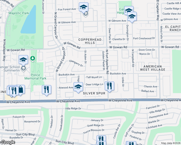 map of restaurants, bars, coffee shops, grocery stores, and more near 9424 Tall Wood Lane in Las Vegas