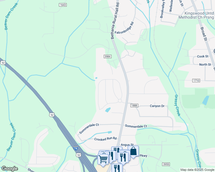 map of restaurants, bars, coffee shops, grocery stores, and more near 773 Petree Farm Lane in Rural Hall