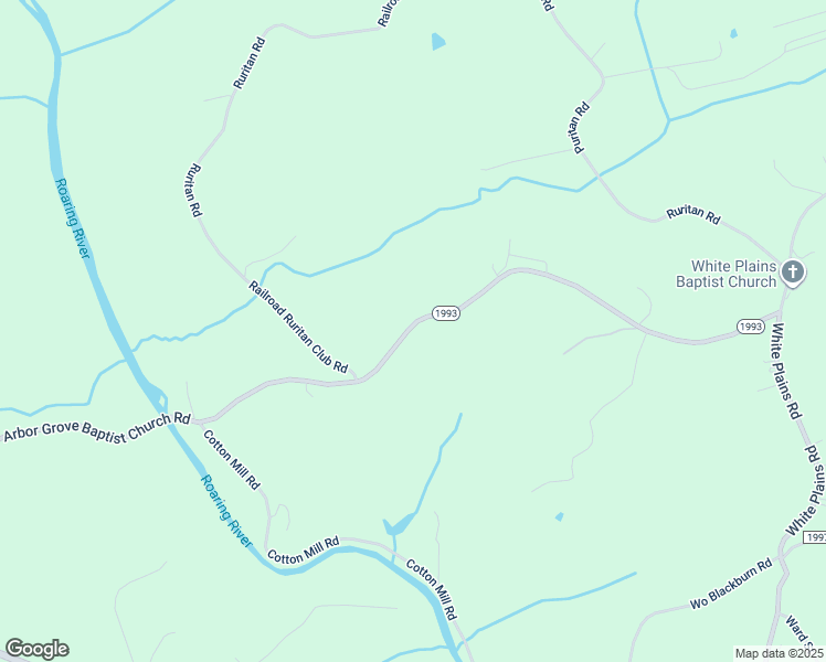 map of restaurants, bars, coffee shops, grocery stores, and more near 1814 Arbor Grove Baptist Church Road in Roaring River