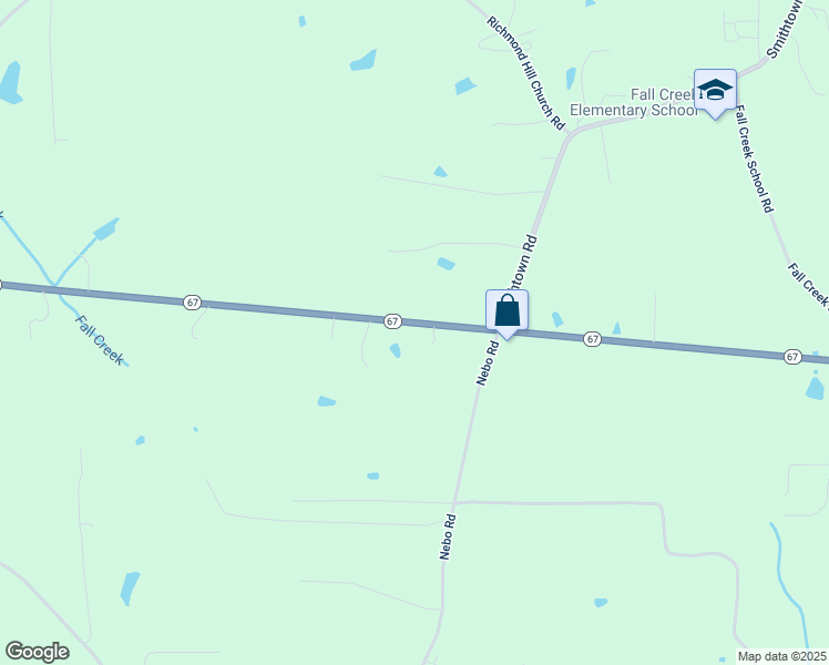 map of restaurants, bars, coffee shops, grocery stores, and more near 6636 North Carolina 67 in Boonville