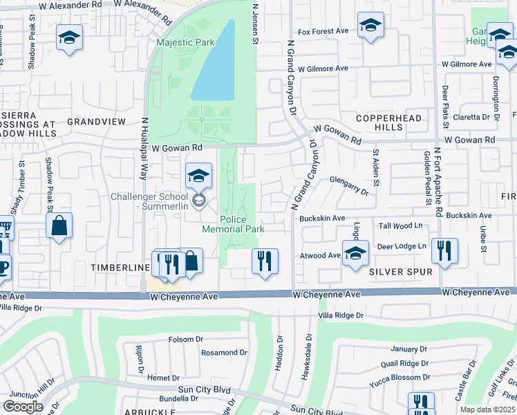 map of restaurants, bars, coffee shops, grocery stores, and more near 3401 Conan Street in Las Vegas
