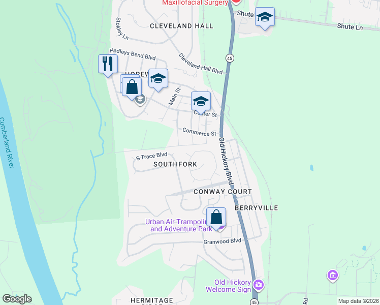 map of restaurants, bars, coffee shops, grocery stores, and more near 4273 Brackenwood Drive in Nashville