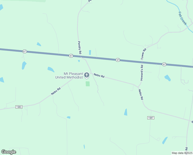 map of restaurants, bars, coffee shops, grocery stores, and more near 1612 Nebo Road in Boonville