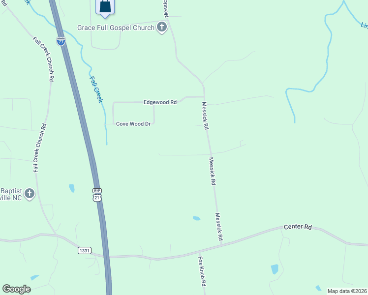 map of restaurants, bars, coffee shops, grocery stores, and more near 3455 Messick Road in Jonesville